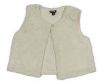 Smetanová chlupatá podšitá vesta zn. Kiabi