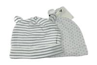 Nové - 2x Pruhovaná ě hvězdičkovaná čepice George 