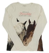 Smetanové triko s koníkem Page one young