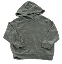 Šedý žinylkový svetr s kapucí H&M