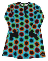 Tyrkysové šaty s puntíky Vilervalla