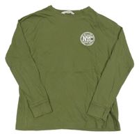 Khaki triko s nápisem H&M