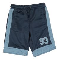 Tmavomodro-modré sportovní funkční kraťasy s číslem Crane