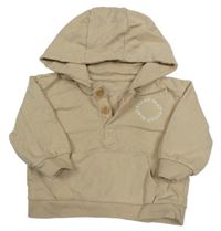 Béžová mikina s klokankou a kapucí Primark