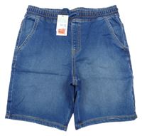 Nové - Modré teplákové riflové kraťasy Primark
