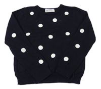 Černý puntíkovaný svetr H&M