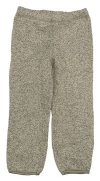 Béžové melírované pletené kalhoty H&M