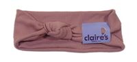 Nové - Starorůžová žebrovaná čelenka s uzlem Claire´s 