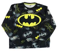 Černá plyšová pyžamová mikina s Batmanem Matalan