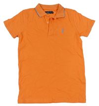 Oranžové polo tričko s výšivkou Next