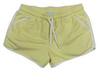 Žluto-bílé teplákové kraťasy PRIMARK