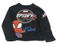 Černé melírované triko se Spider-manem George