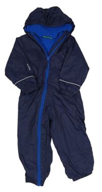 Tmavomodrá šusťáková funkční lehce zateplená kombinéza s kapucí MOUNTAIN WAREHOUSE