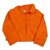 Červená vzorovaná jarní crop bunda s límečkem Vertbaudet