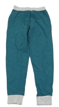 Šalvějovo-světlešedé pyžamové kalhoty