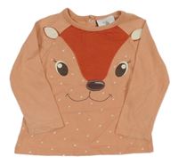 Skořicové triko s čumáčkem Topomini