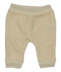 Smetanové huňaté turecké kalhoty s pruhy RIVER ISLAND