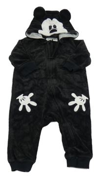 Černý sametový overal s kapucí - Mickey H&M