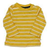 Tmavožluto-bílé pruhované triko C&A