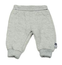 Světlešedé melírované prošívané vyteplené tepláky F&F