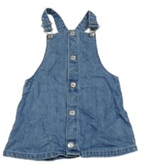 Modré riflové propínací šaty F&F