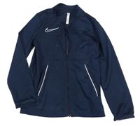 Tmavomodrá funkční sportovní propínací mikina s logem Nike