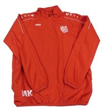 Červená šusťáková sportovní fotbalová bunda se znakem JAKO