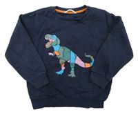 Tmavomodrá mikina s dinosaurem M&S