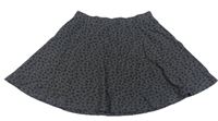 Tmavošedá vzorovaná bavlněná sukně H&M