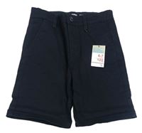 Tmavomodré plátěné chino kraťasy Denim Co.