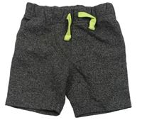 Tmavošedé melírované teplákové kraťasy Primark