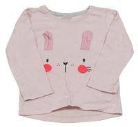 Světlerůžové triko s králíkem Primark