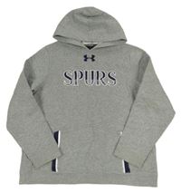 Šedá melírovaná fotbalová mikina s kapucí - Tottenham Hotspurs Under Armour