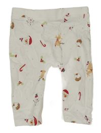 Bílé legíny s vánočním motivem Matalan
