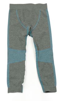 Zelenošedé melírované spodní funkční kalhoty Lupilu