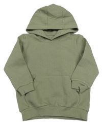 Khaki prošívaná mikina s kapucí F&F