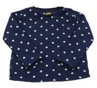 Tmavomodrá puntíkatá mikina F&F