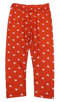 Červené legíny se srdíčky