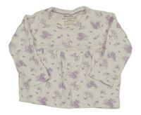 Bílé triko s ptáčky a budkami Lupilu