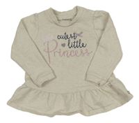 Béžová melírovaná mikina s nápisem Nutmeg