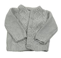 Šedý propínací svetr Matalan