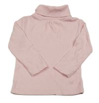 Růžový žebrovaný rolák