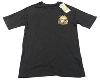 Nové - Černé tričko se sluncem a nápisem M&S