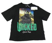 Nové - Černé tričko s potiskem - Wicked Name it