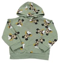Zelenošedá mikina s Mickeym a kapucí Primark