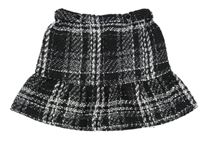 Černo-bílá kostkovaná třpytivá sukně Dunnes