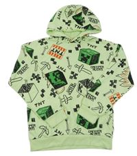 Zelenkavá mikina s Minecraft a kapucí Primark