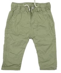Khaki plátěné kalhoty H&M