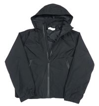 Černá šusťáková jarní bunda s kapucí H&M