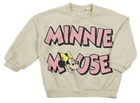 Béžová mikina s nápisem a Minnie H&M